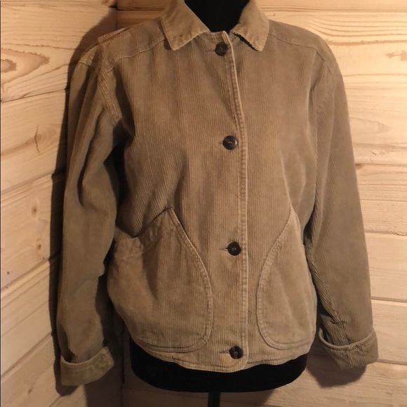 J. Crew Jackets & Blazers - J. Crew tan corduroy jacket w/flannel lining